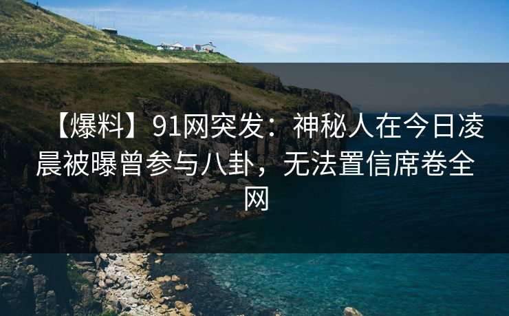 【爆料】91网突发：神秘人在今日凌晨被曝曾参与八卦，无法置信席卷全网